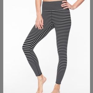 Athleta Black Stripe Elation 7/8 Leggings -SP